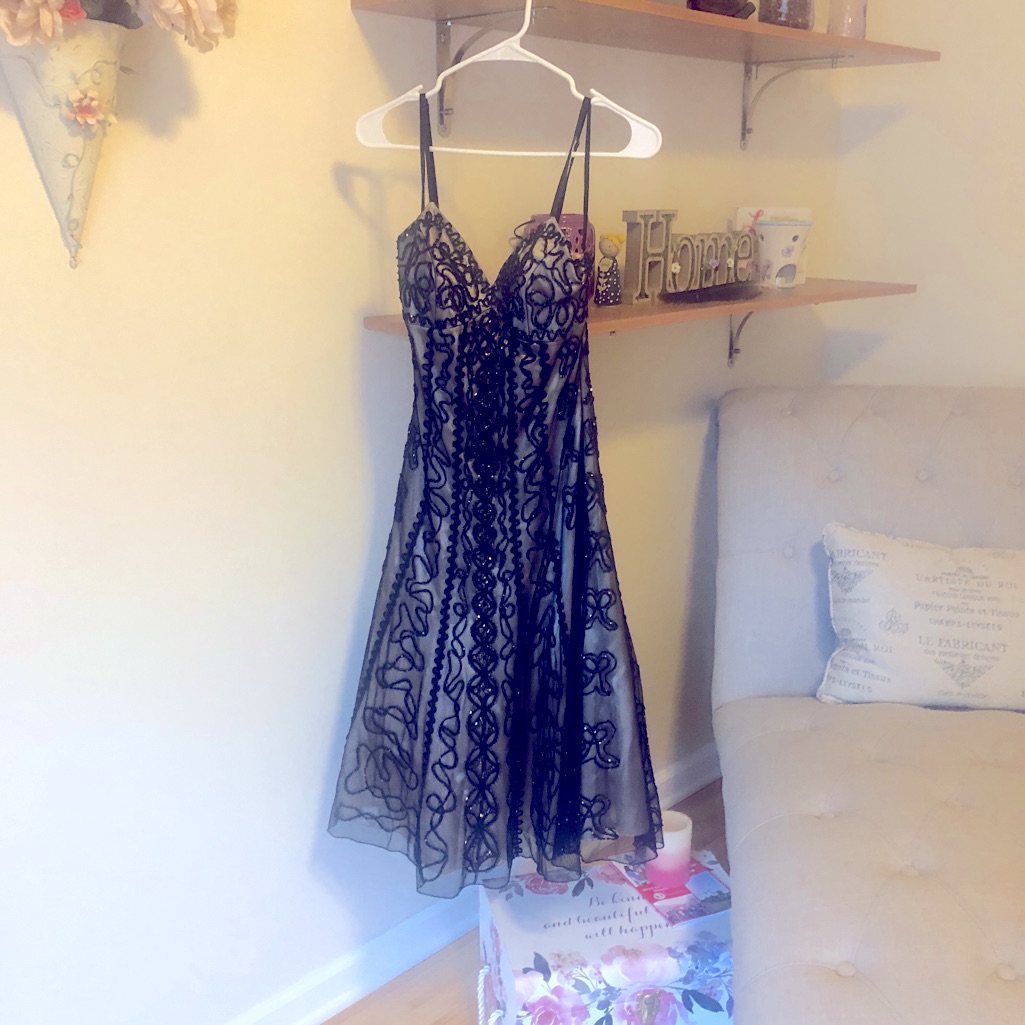 Sue Wong Nocturne Beaded Open Back Dress Size 4